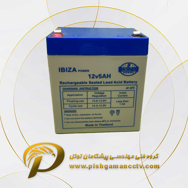 باتری 12 ولت 5 آمپر IBIZA power